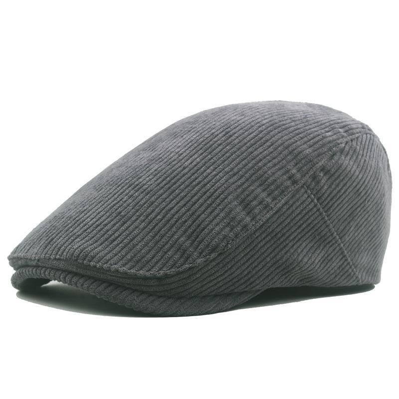 Men's Retro British Style Corduroy Forward Hat