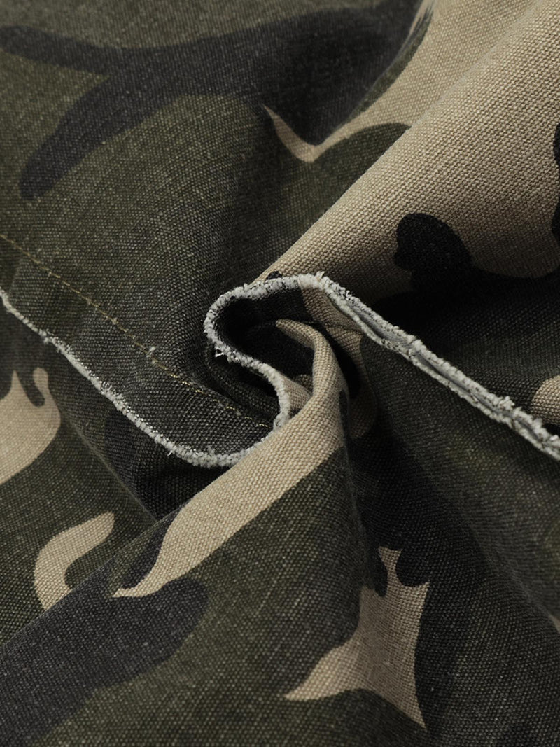 Camouflage Multi Pocket Patched Cargo Pants