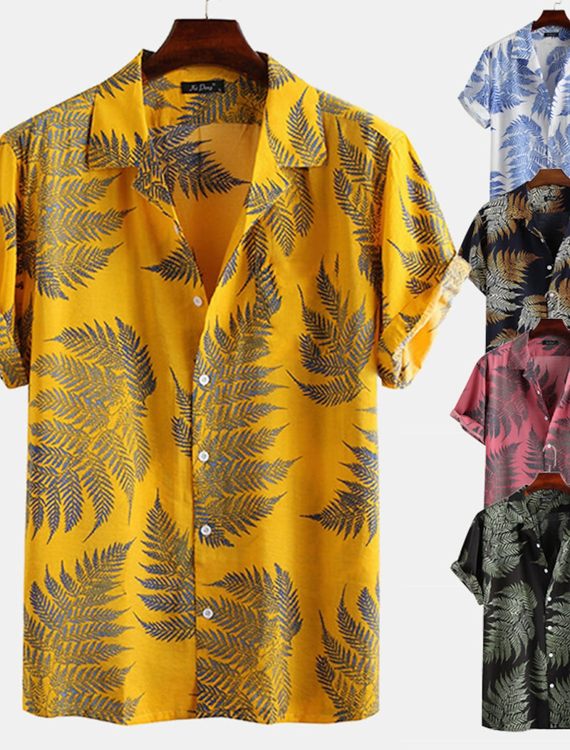 Men's Hawaiian Graphic Plants Shirt