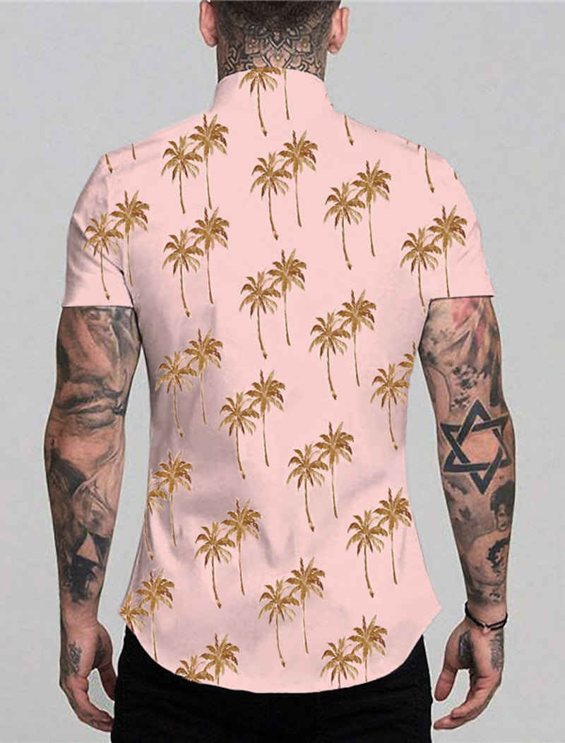 Men's Hawaiian Aloha Trees Design Shirt