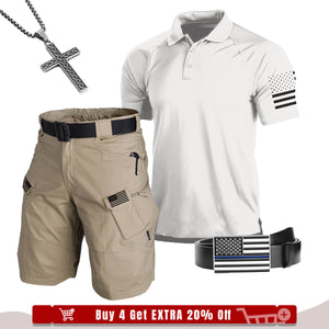 POLO RAGLÁN CON GRÁFICO DE LA BANDERA DE EE. UU.