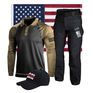 POLO DE MANGA LARGA RAGLÁN CON BLOQUE DE COLOR ESENCIAL DE 1/4 BOTÓN