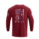 USA FLAG CROSS 100% COTTON GRAPHIC LONG SLEEVE T-SHIRT