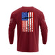 USA FLAG CROSS GRAPHIC LONG SLEEVE T-SHIRT