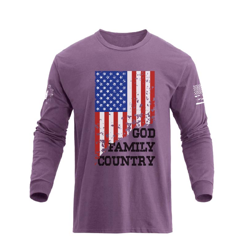 USA FLAG GFC GRAPHIC LONG SLEEVE T-SHIRT