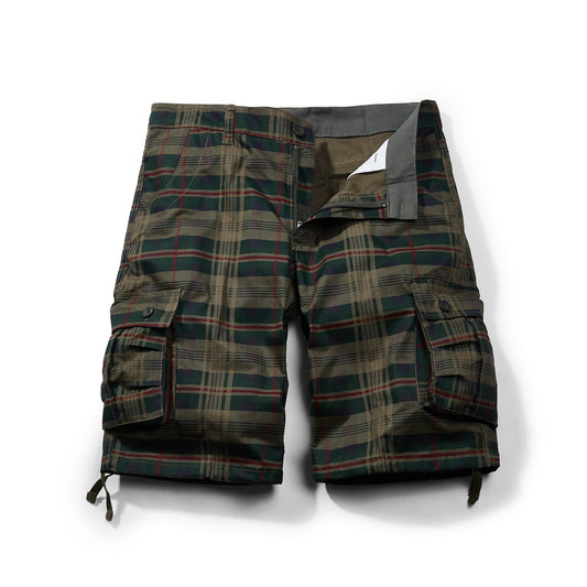 PLAID BELT OUTDOOR TACTICAL 11'' INSEAM CARGO SHORTS