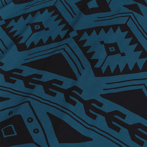 RETRO ETHNIC PRINTED BUTTON DOWN ALOHA SHIRT