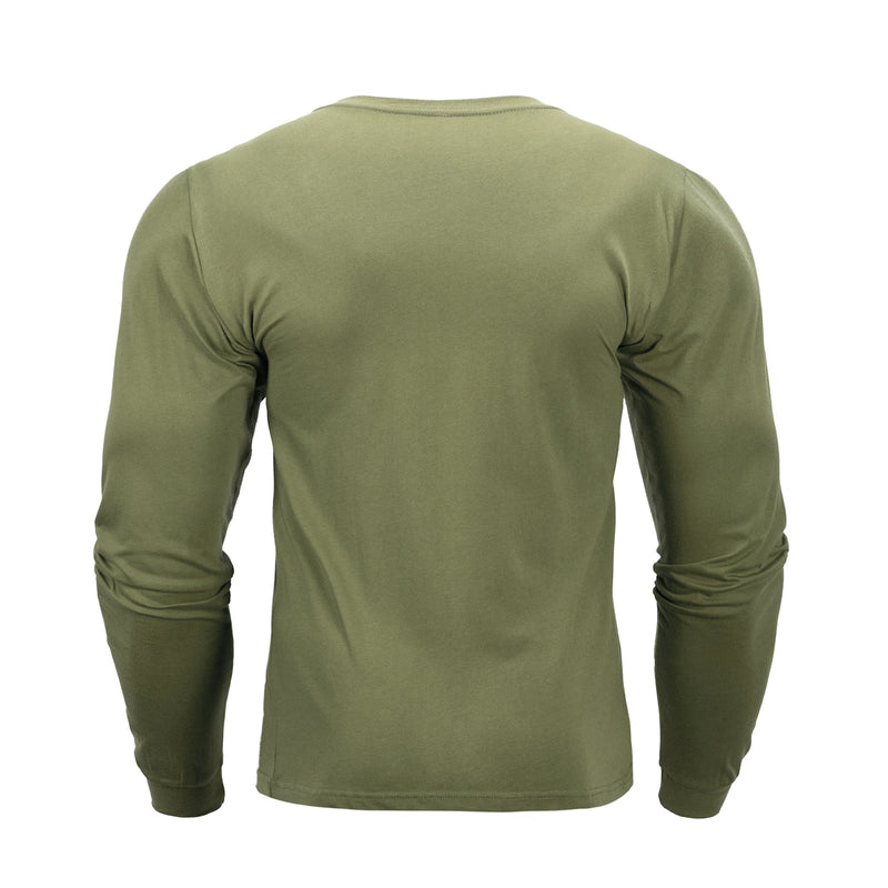 CLASSIC FIT 100% COTTON CREWNECK LONG SLEEVE T-SHIRT