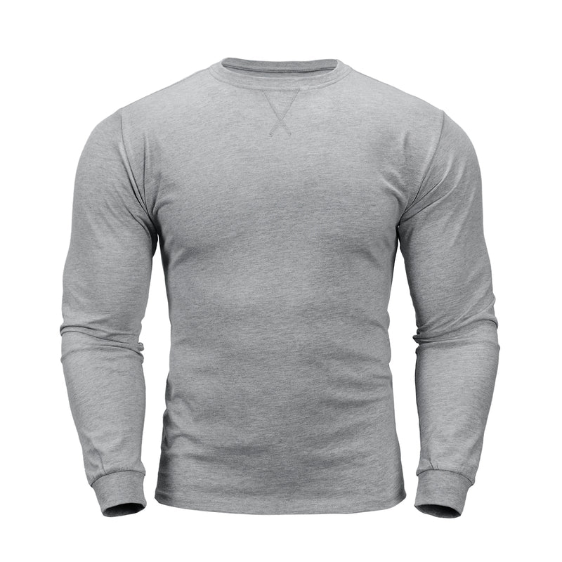 CLASSIC FIT 100% COTTON CREWNECK LONG SLEEVE T-SHIRT