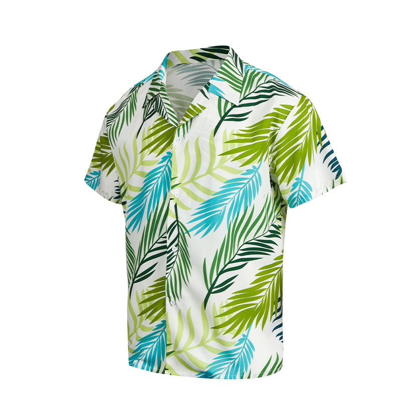 TROPICAL PRINTED ALOHA SHIRT