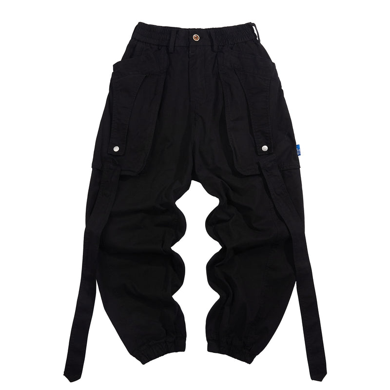 POCKETS STRIP CARGO PANTS