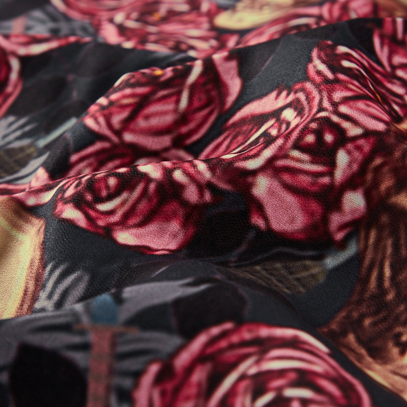 SKULL ROSE ALOHA SHIRT