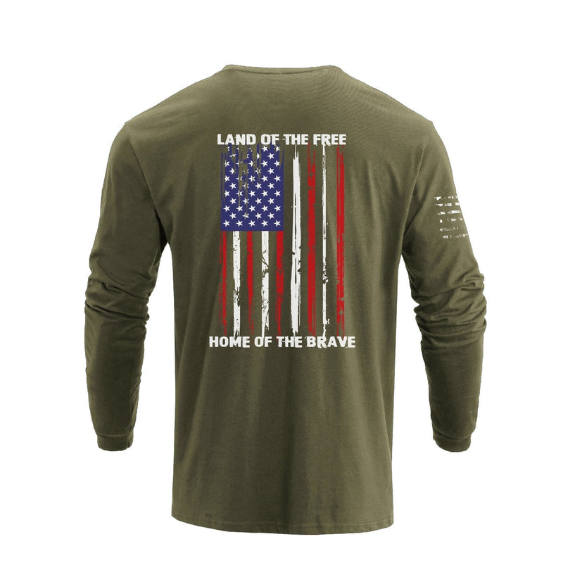 USA FLAG GRAPHIC LONG SLEEVE T-SHIRT