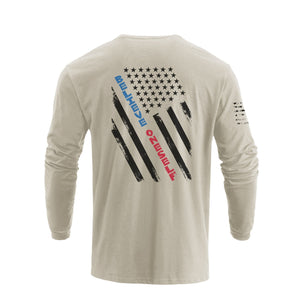 CAMISETA DE MANGA LARGA CON GRÁFICO DE LA BANDERA DE EE. UU.