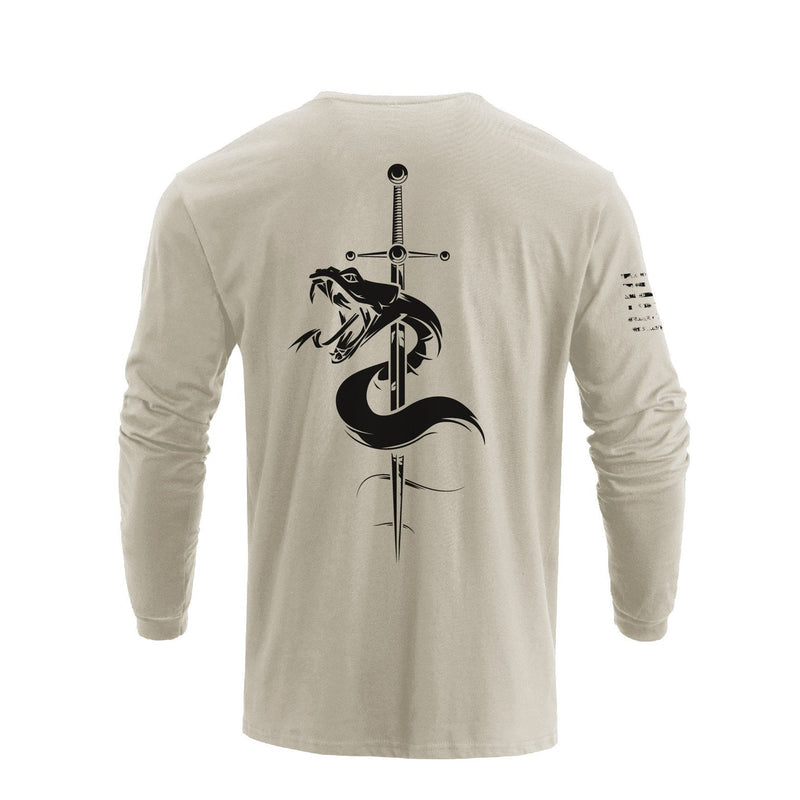 SNAKE CROSS GRAPHIC LONG SLEEVE T-SHIRT