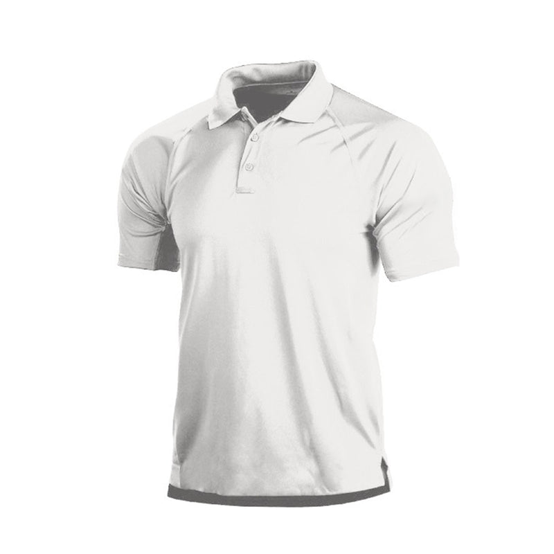 SOLID COLOR  SHORT SLEEVE POLO SHIRT