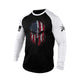 USA FLAG SPARTAN 100% COTTON RAGLAN GRAPHIC LONG SLEEVE T-SHIRT