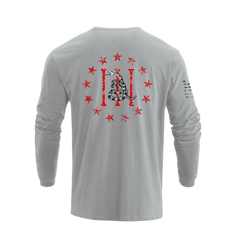 SNAKE USA FLAG GRAPHIC LONG SLEEVE T-SHIRT