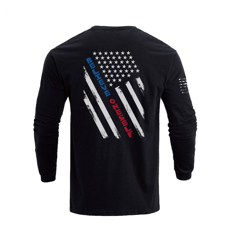 USA FLAG GRAPHIC LONG SLEEVE T-SHIRT