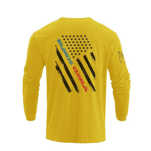 CAMISETA DE MANGA LARGA CON GRÁFICO DE LA BANDERA DE EE. UU.