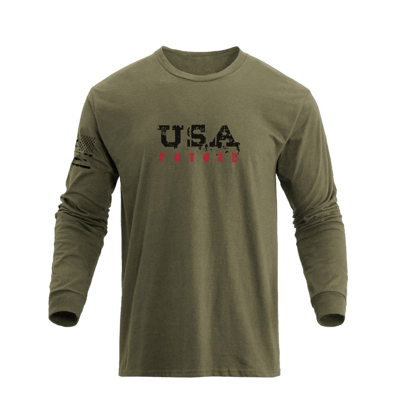 USA FLAG GRAPHIC LONG SLEEVE T-SHIRT