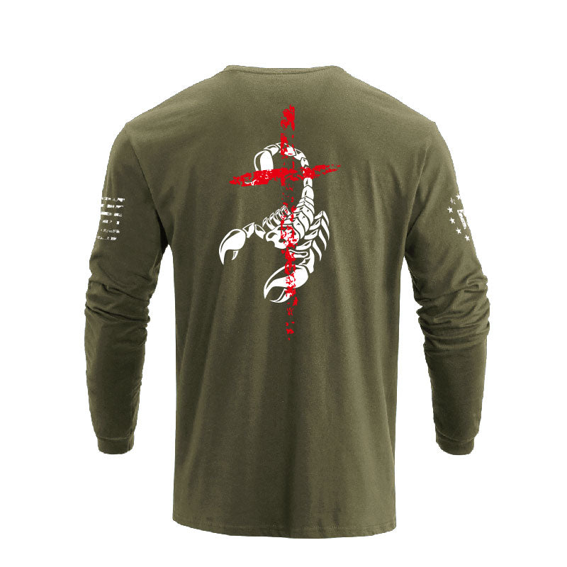 SCORPION CROSS GRAPHIC LONG SLEEVE T-SHIRT