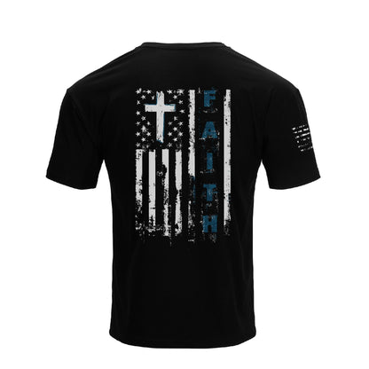 WATERPROOF USA FLAG V-NECK GRAPHIC TEE