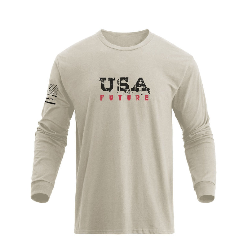 USA FLAG GRAPHIC LONG SLEEVE T-SHIRT