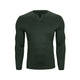 ESSENTIALS BUTTON V-NECK QUCIK DRY MOISTURE WICKING LONG SLEEVE HENLEY SHIRT