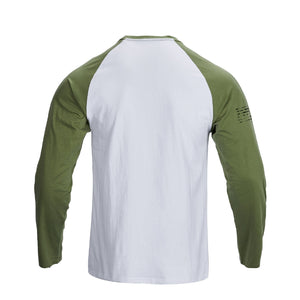 CAMISETA DE MANGA LARGA RAGLÁN CON GRÁFICO DE LA BANDERA DE EE. UU.