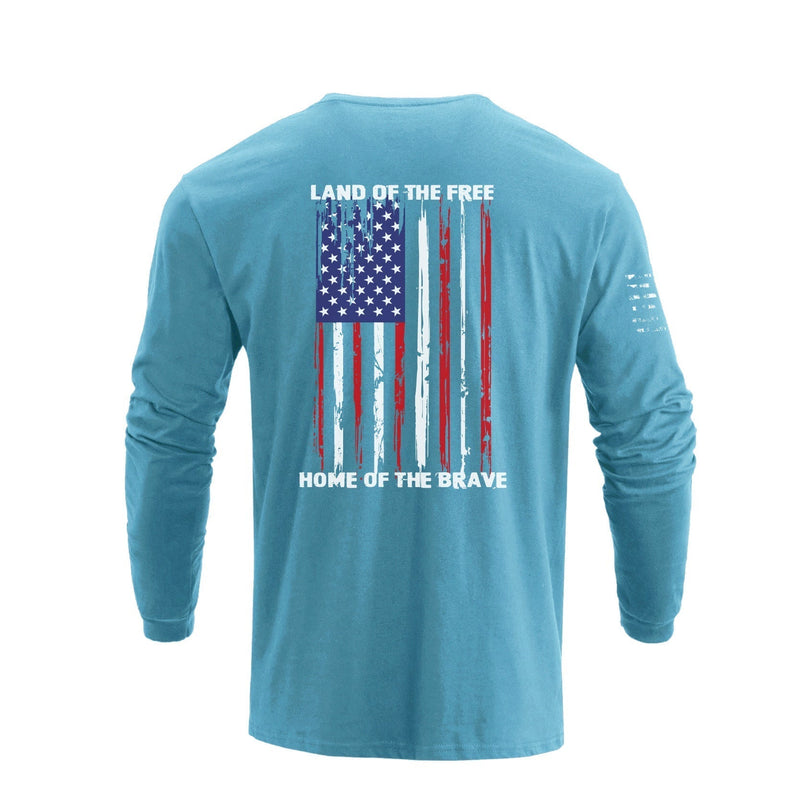 USA FLAG GRAPHIC LONG SLEEVE T-SHIRT