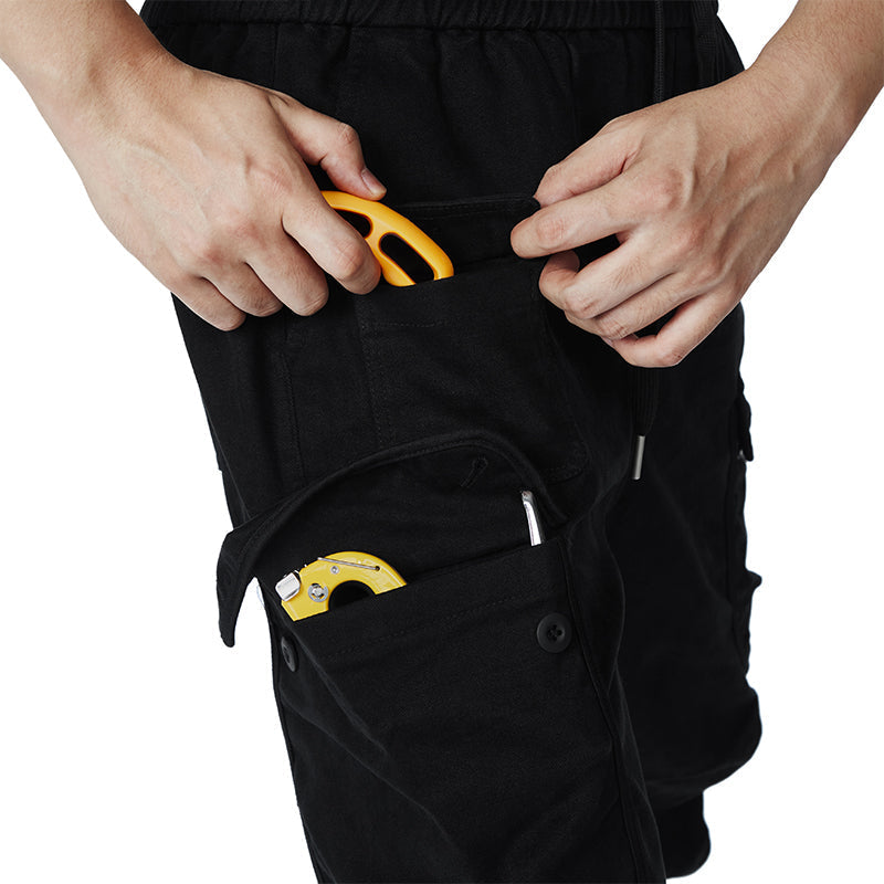 POCKETS FLEECE CARGO PANTS