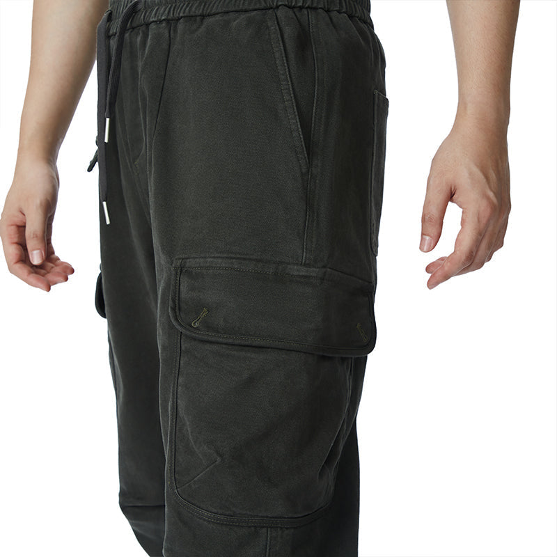 POCKETS FLEECE CARGO PANTS