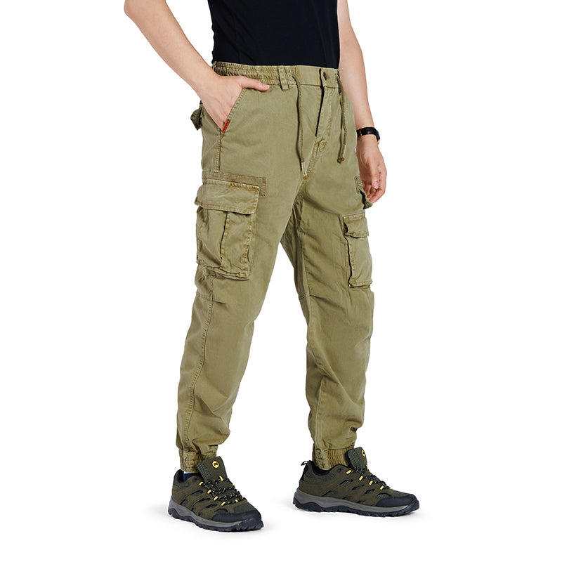 POCKETS WASHED CARGO PANTS