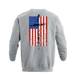 USA FLAG CROSS SWEATSHIRT