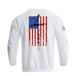 USA FLAG CROSS SWEATSHIRT