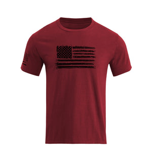 T-Shirt aus Baumwolle mit USA-Flaggen-Grafik