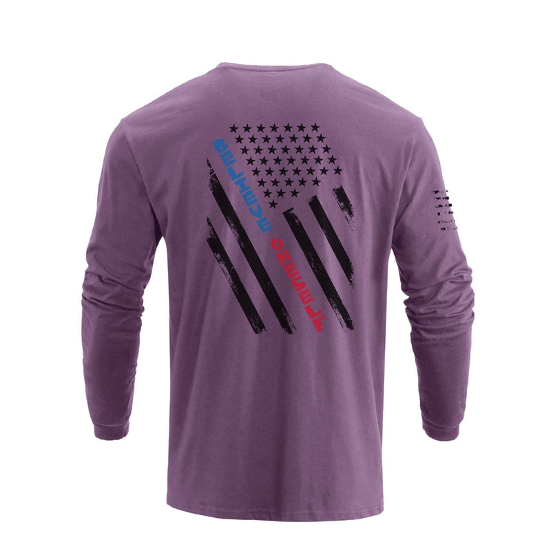 USA FLAG GRAPHIC LONG SLEEVE T-SHIRT