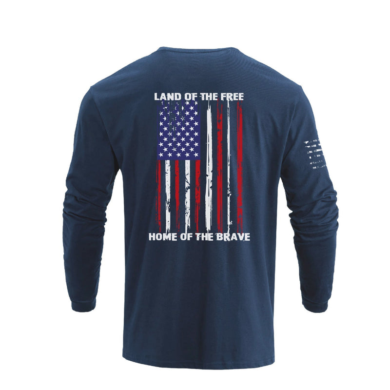 USA FLAG GRAPHIC LONG SLEEVE T-SHIRT