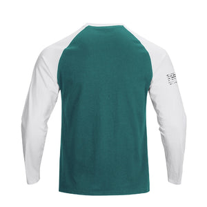 CAMISETA DE MANGA LARGA RAGLÁN CON GRÁFICO DE LA BANDERA DE EE. UU.