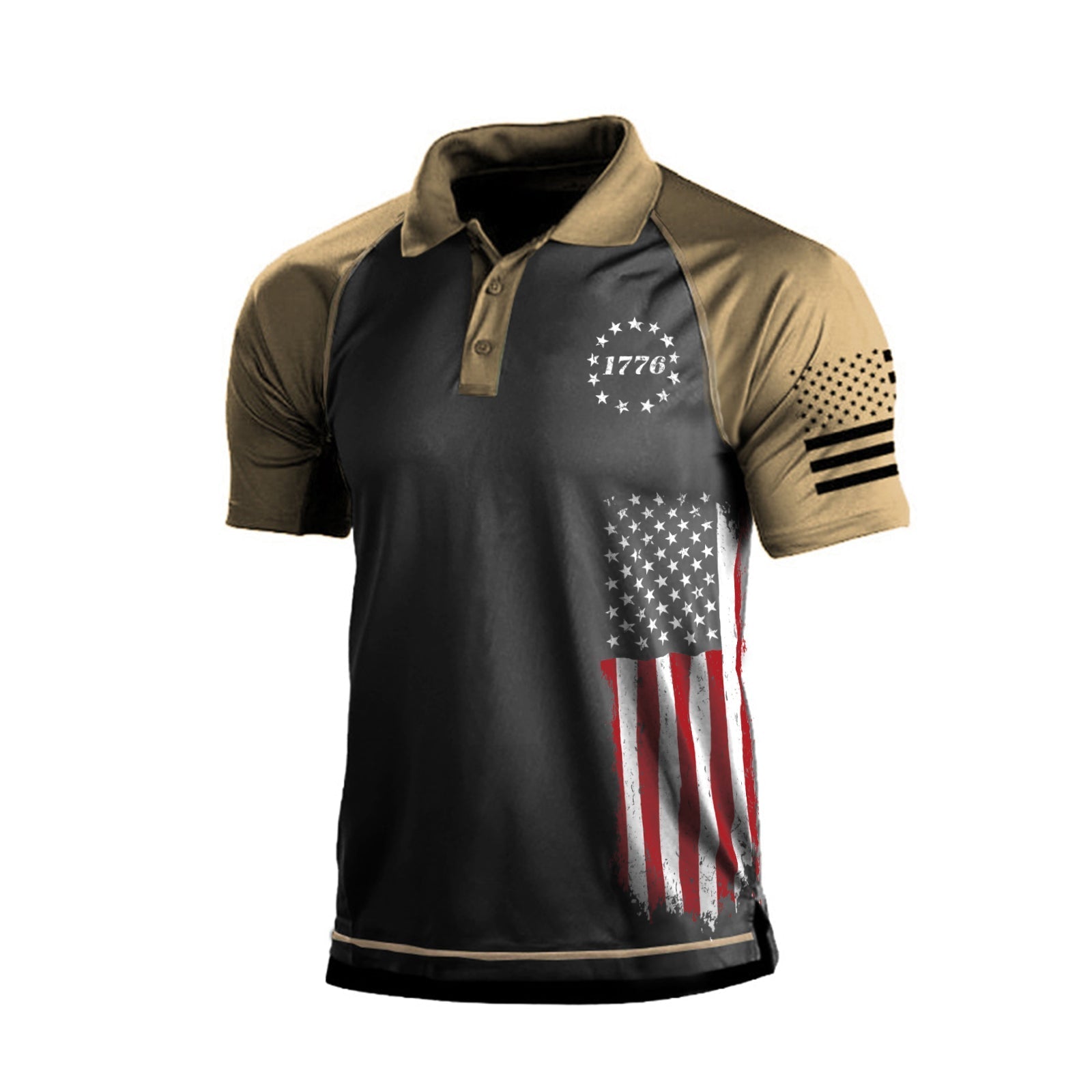 USA FLAG GRAPHIC POLO SHIRT