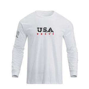 USA FLAG GRAPHIC LONG SLEEVE T-SHIRT
