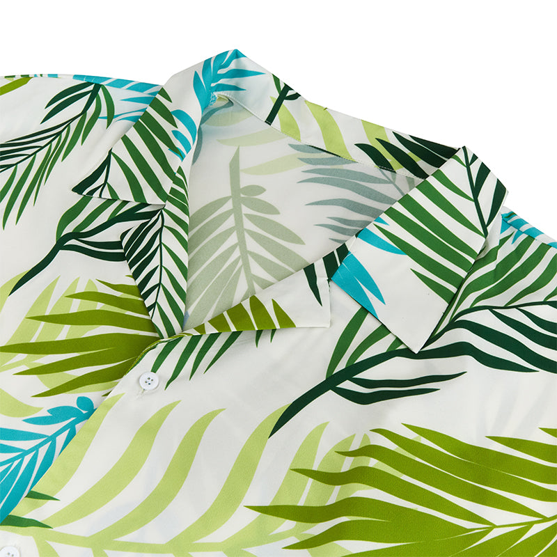 TROPICAL PRINTED ALOHA SHIRT