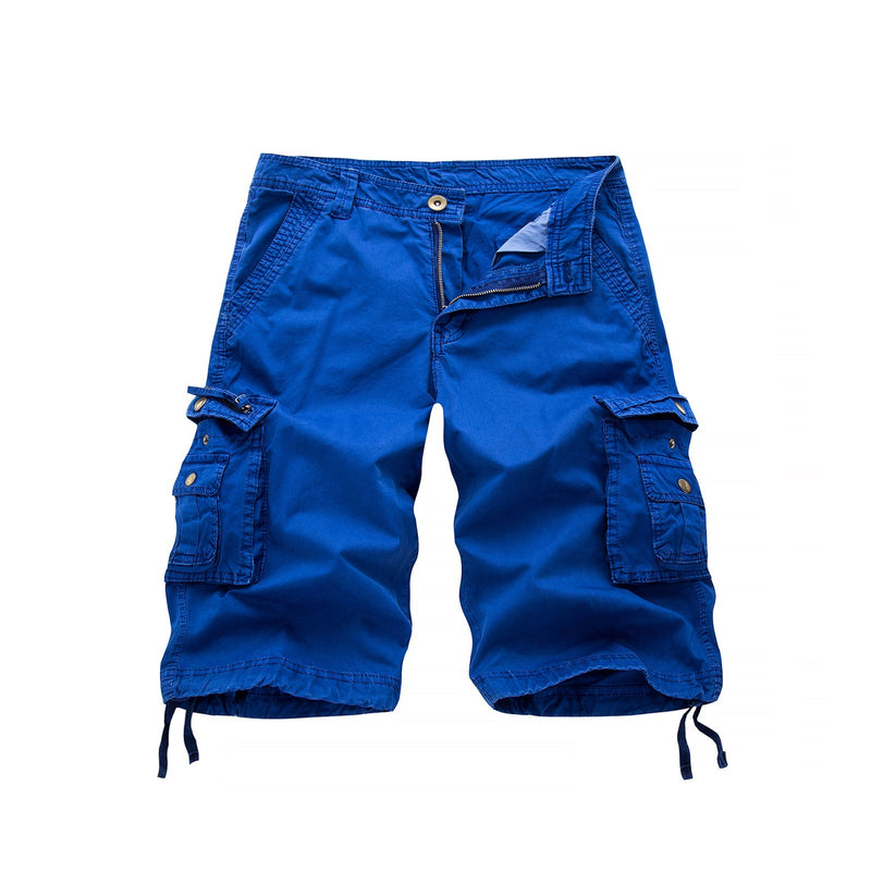 BUTTON AND ZIPPER MULTI DIMENSIONAL POCKETS 11'' INSEAM CARGO SHORTS