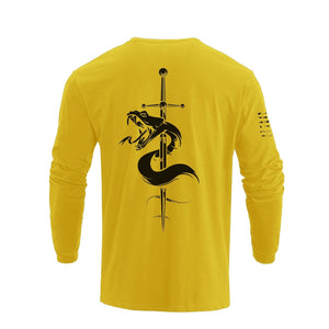 SNAKE CROSS GRAPHIC LONG SLEEVE T-SHIRT