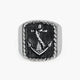 RETRO BOAT ANCHOR SQUARE SIGNET RING