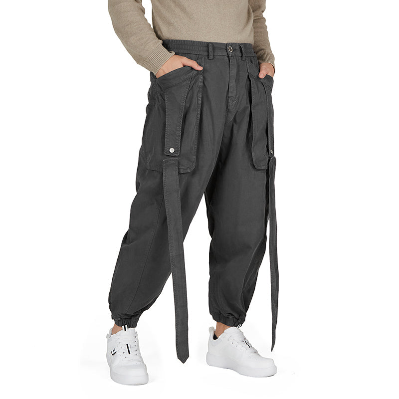 POCKETS STRIP CARGO PANTS