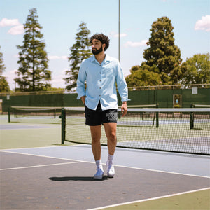 Pantalones cortos para correr Hoochie Daddy de secado rápido con bolsillo, 2 en 1, de 7 pulgadas de entrepierna